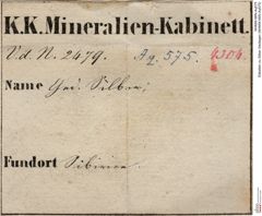 Etiketten zu Silber Gediegen (NHMW-MIN-Aq575)